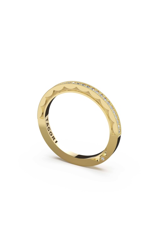 Sculpted Crescent Wedding 14K Yellow Gold Wedding Band 2649-15B12FY