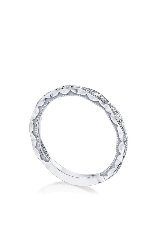 Sculpted Crescent Wedding 14K White Gold Wedding Band 46-234FW