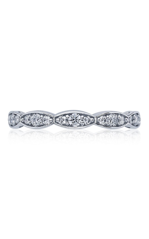Sculpted Crescent Wedding 14K White Gold Wedding Band 46-25ETFW