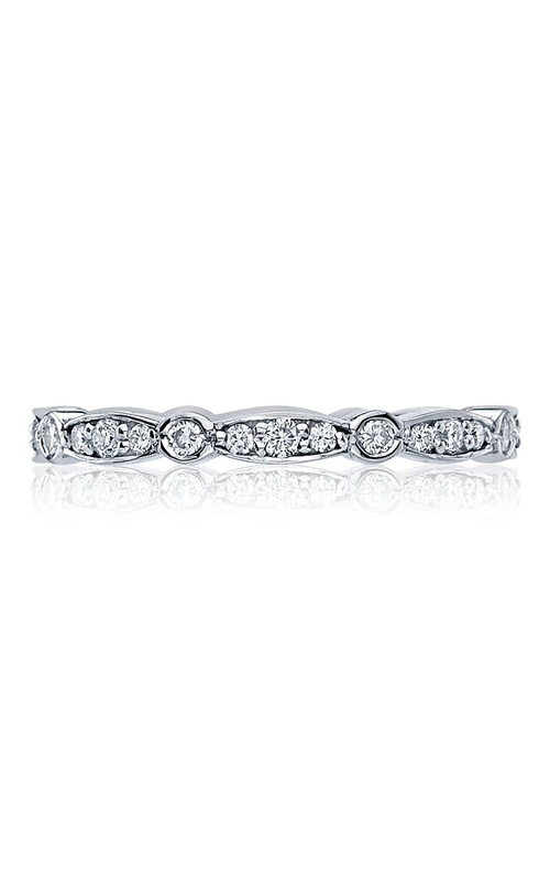 Sculpted Crescent Wedding 14K White Gold Wedding Band 47-2ETFW