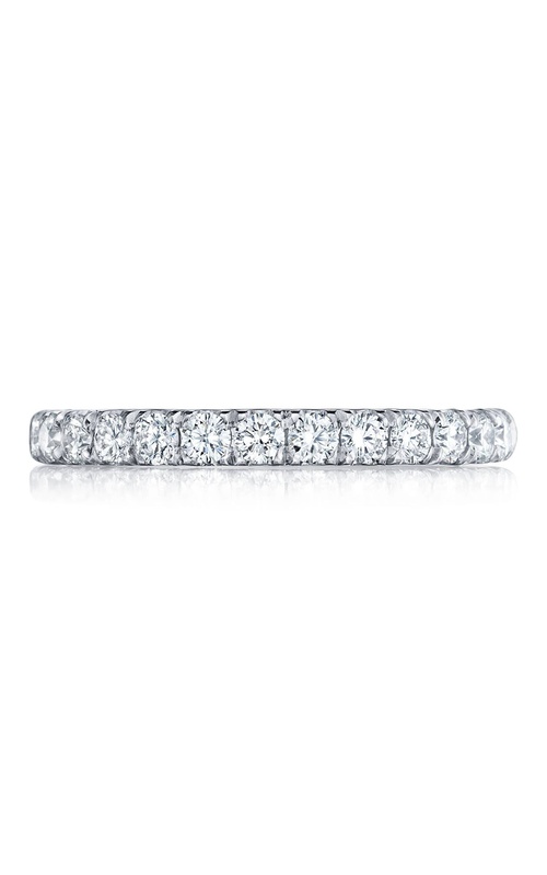 Petite Crescent Wedding 14K White Gold Wedding Band HT254525B12FW