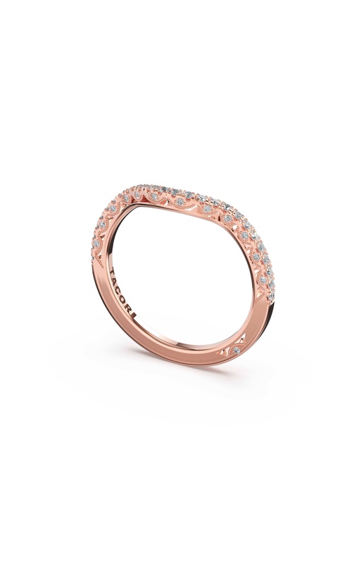 Petite Crescent Wedding 14K Rose Gold Wedding Band HT2561B12FPKL
