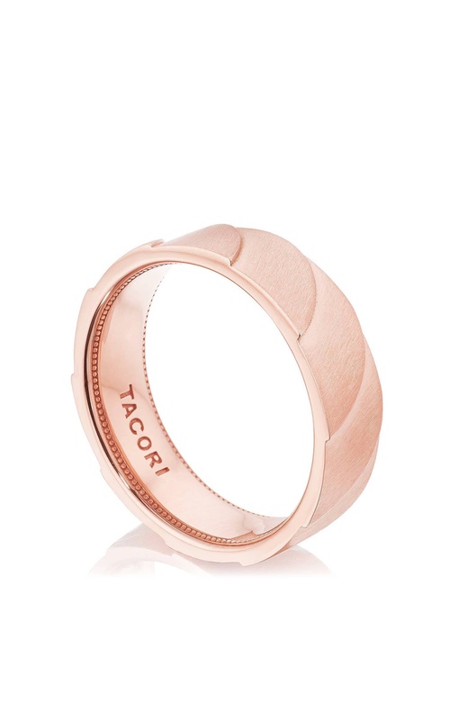 Geometric 14K Rose Gold Wedding Band 146-7FRS
