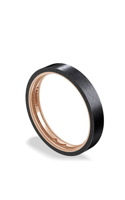 Tacori Tacori Couple  14K Rose Gold and Titanium Wedding Band 159-4BTFRMLG