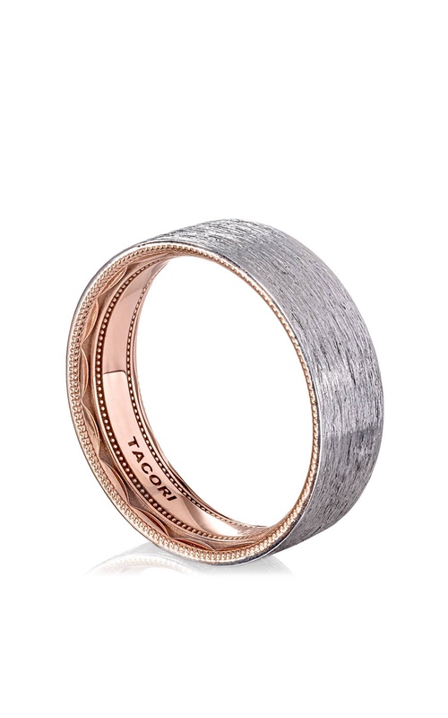Classic 14K Rose Gold and 14K White Gold Wedding Band 141-7FWFRB