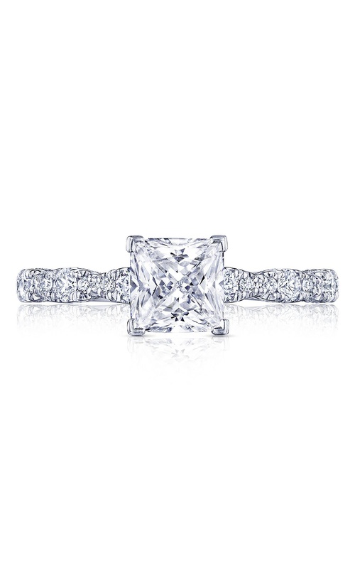 Petite Crescent 14K White Gold Engagement Ring HT2559PR6FW