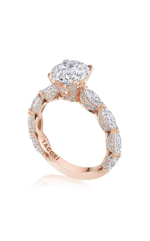 Classic Crescent and RoyalT 14K Rose Gold Engagement Ring HT2667RD8FPK