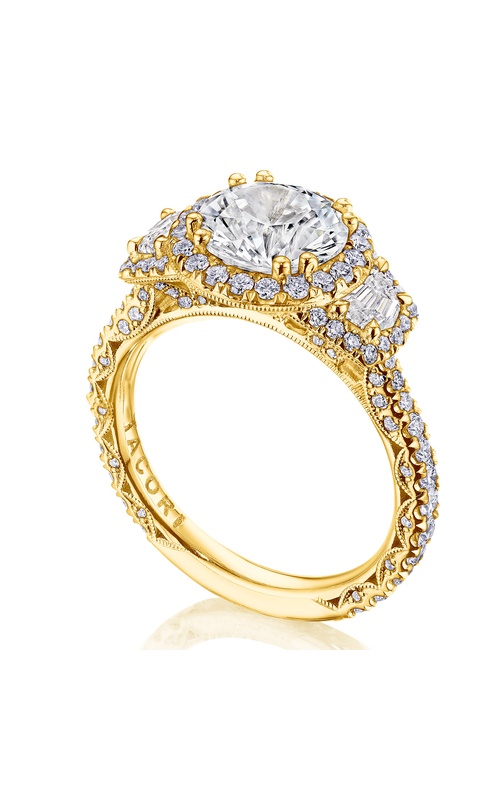 Round 3-Stone Engagement Ring