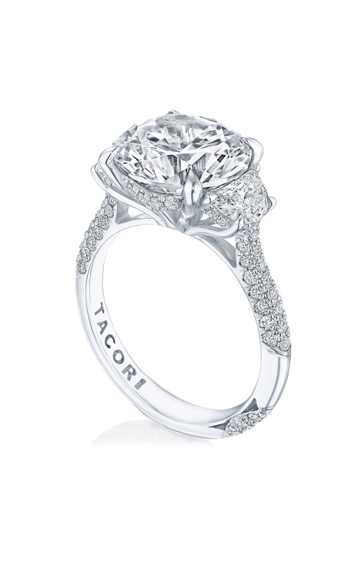 Round 3-Stone Engagement Ring