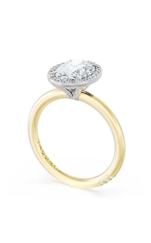Oval Bloom Two-Tone Engagement Ring