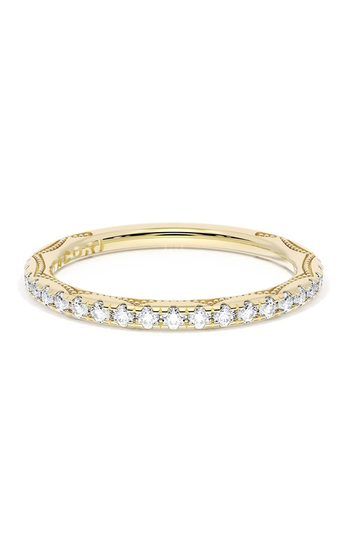 French Pavé Diamond Wedding Band, 2.0mm