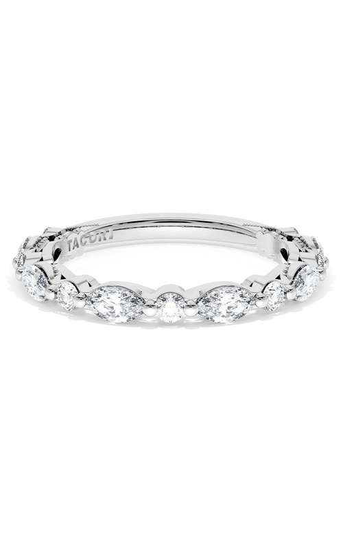 Marquise and Round Diamond Wedding Band, 2.80mm