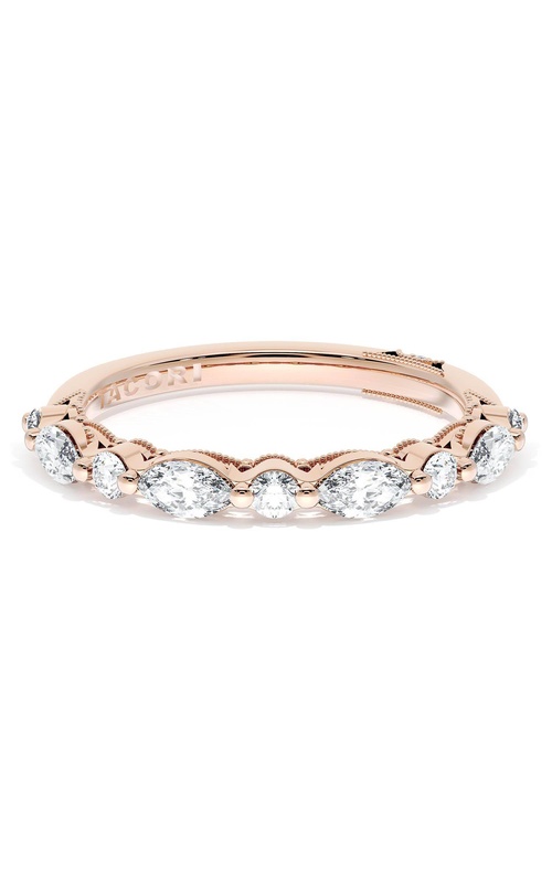 Marquise and Round Diamond Wedding Band, 2.80mm