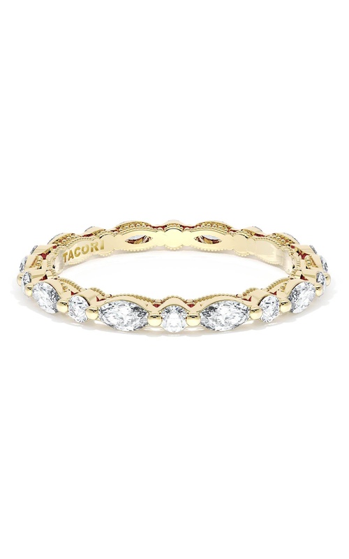 Marquise and Round Diamond Wedding Band, 2.20mm