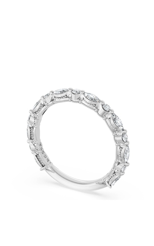 Marquise and Round Diamond Wedding Band, 2.20mm