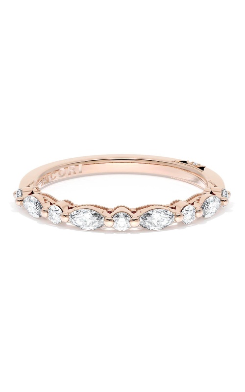 Marquise and Round Diamond Wedding Band, 2.20mm