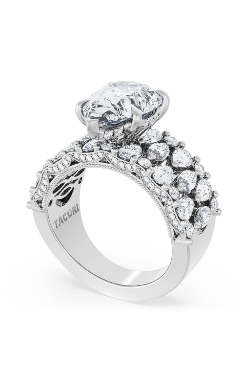 Pear Solitaire Engagement Ring w/ North South Marquise & Pear Band