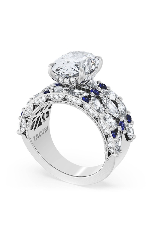 Oval Solitaire Engagement Ring w/ Marquise & Pear Band