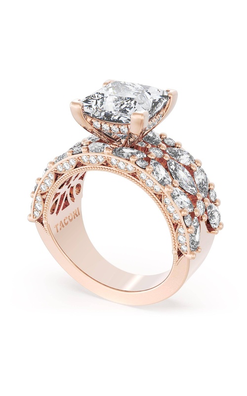Classic Crescent 18K Rose Gold Engagement Ring 22PR912PK