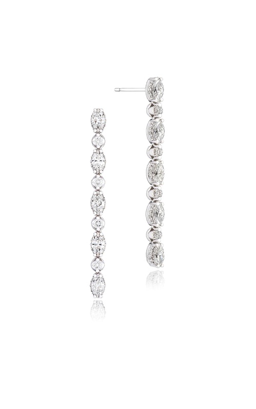 Mixed Diamond Drop Earrings