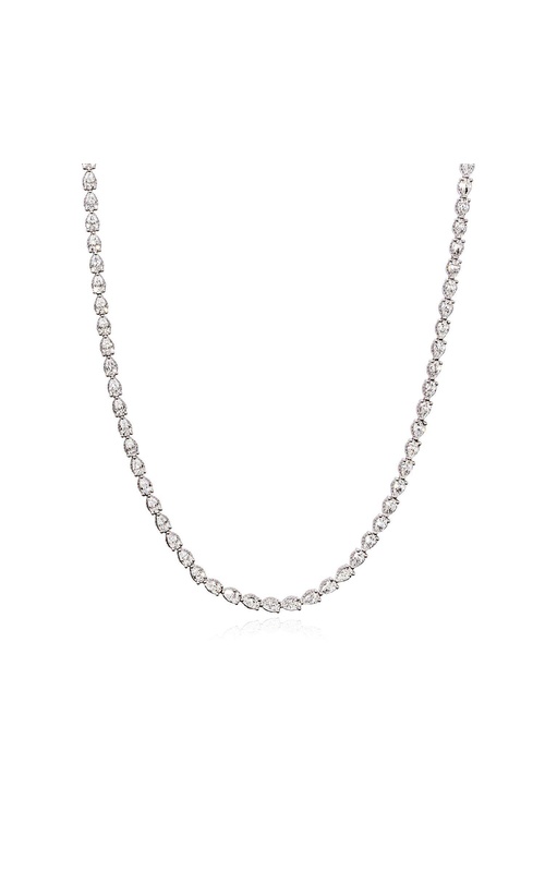 Pear Diamond Tennis Necklace