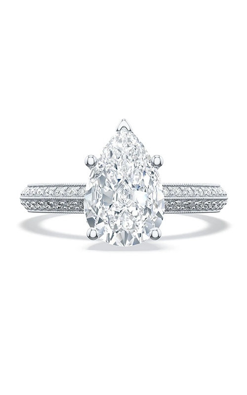 TACORI Sculpted Crescent Sidestone Pear Engagement Ring 2686ps10x7