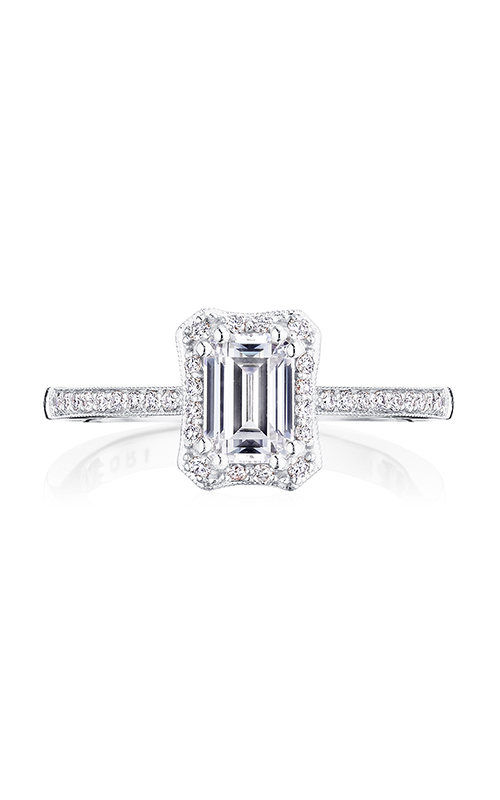 TACORI Coastal Crescent Halo Emerald Engagement Ring P103EC65X45FW