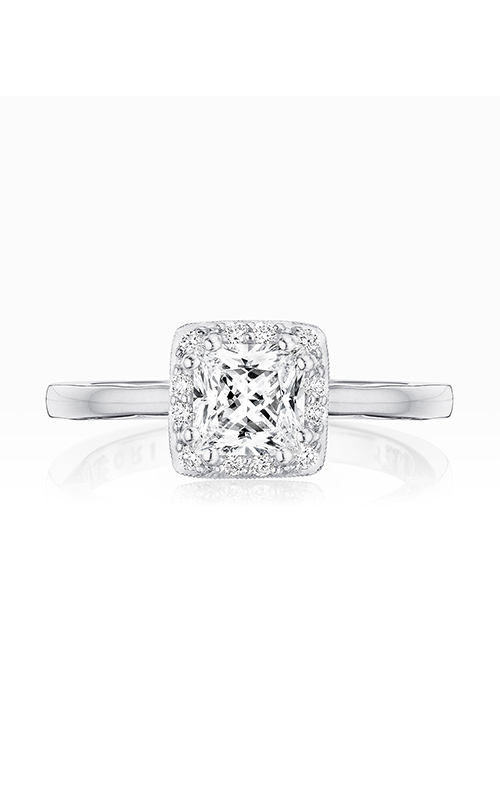 TACORI Coastal Crescent Halo Princess Engagement Ring P101PR55FW