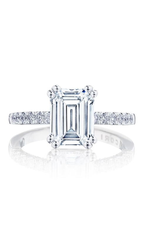 TACORI Coastal Crescent Sidestone Emerald Engagement Ring P1042EC85X65FW