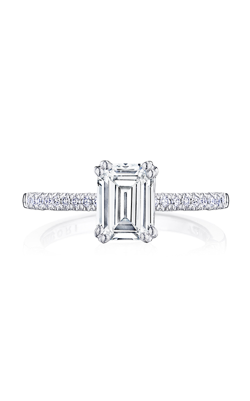 TACORI Coastal Crescent Sidestone Emerald Engagement Ring P104EC75X55FW