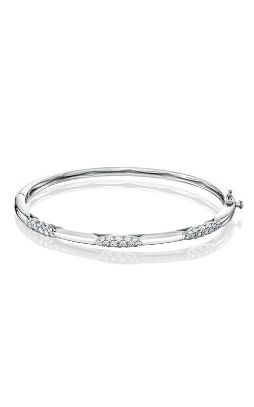 TACORI Crescent Eclipse Bangle and Diamond 18K White Gold Bracelet FB668-L