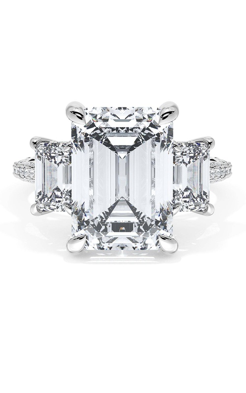 Emerald 3-Stone Engagement Ring