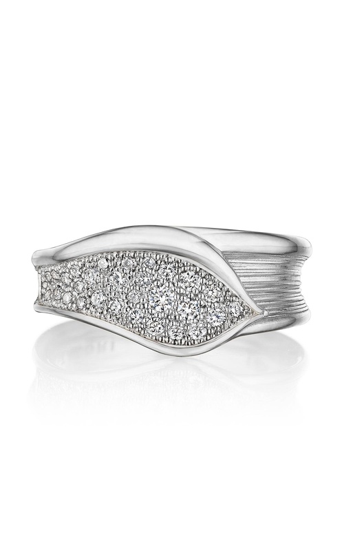 Petal Diamond Pavé Ring in 18kt White Gold