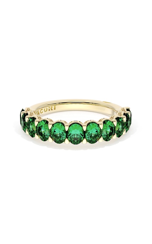 Oval Cut Emerald Eternity Band in 18kt Yellow Gold