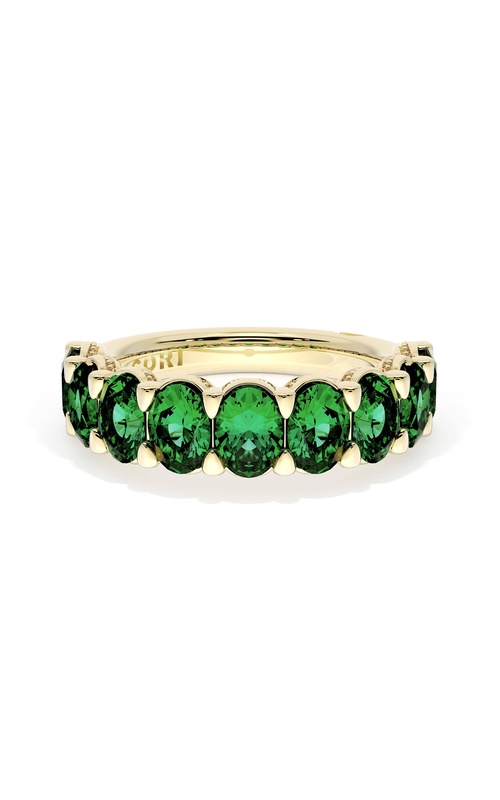 Oval Cut Emerald Eternity Band in 18kt Yellow Gold