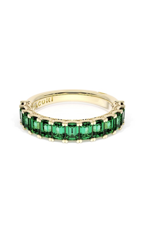 Emerald Cut Emerald Eternity Band in 18kt Yellow Gold