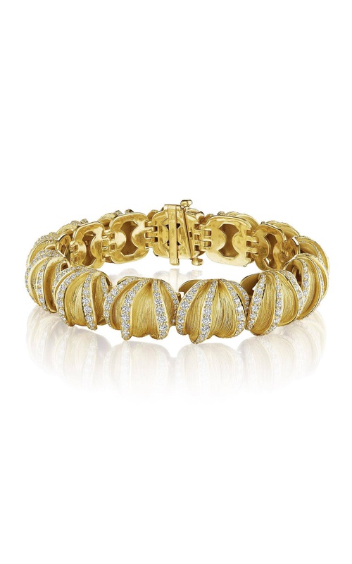 Multi Petal Diamond Bracelet in 18kt Yellow Gold