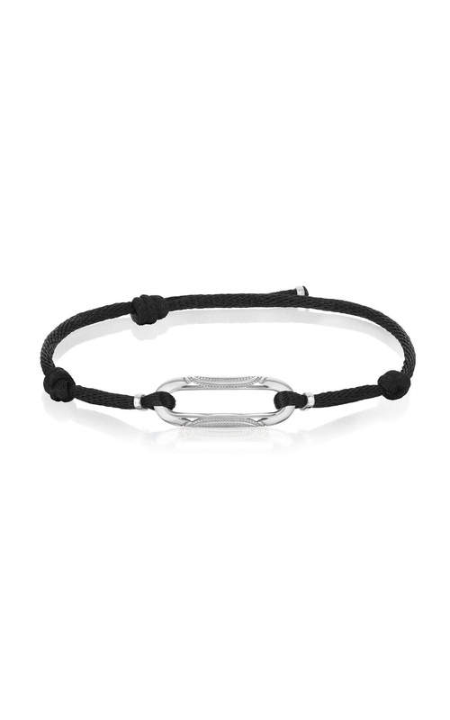 Link Bracelet on Black Cord