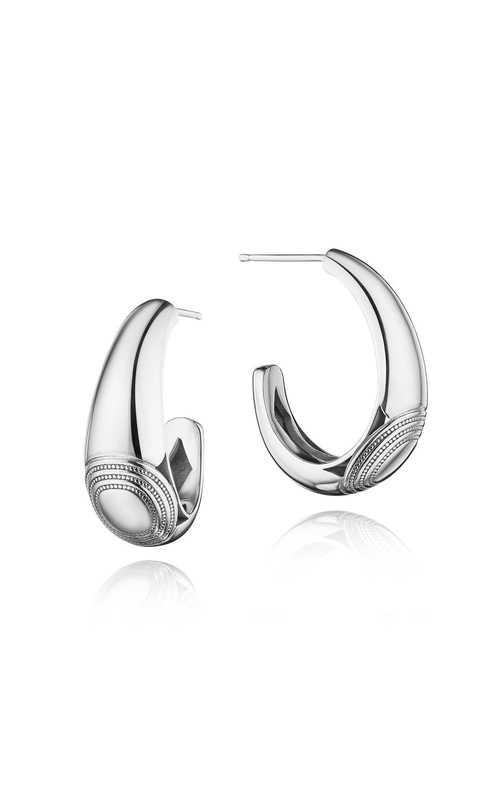 Silver Large Tapered Hoop