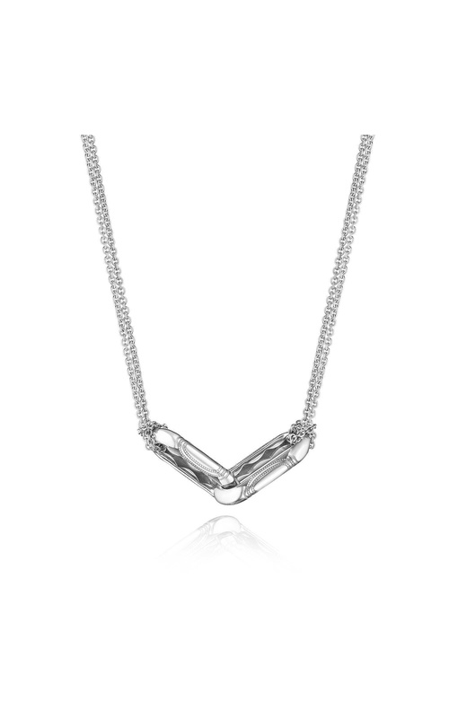 Silver Large Double Link Pendant
