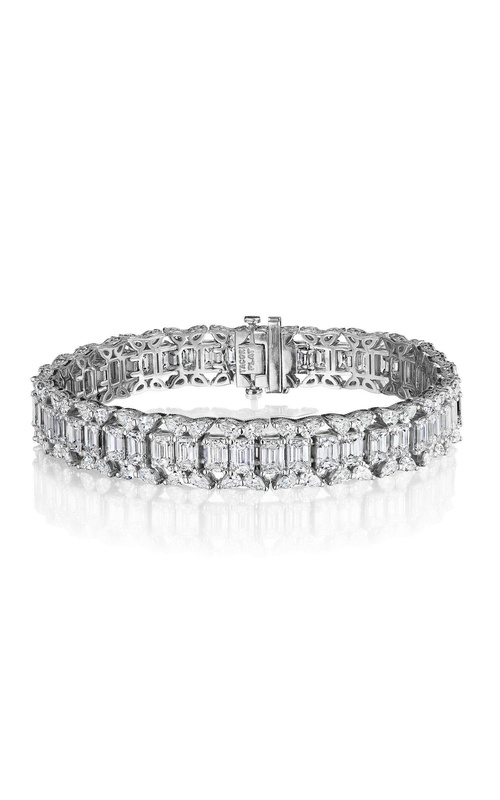 Linear Tennis Bracelet in Platinum