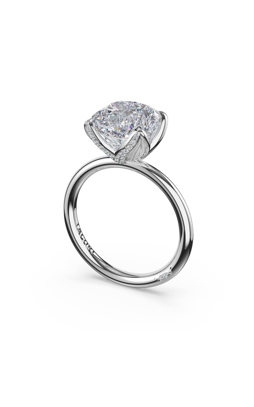 Tacori Sculpted Crescent Solitaire Cushion Engagement Ring 446CU9