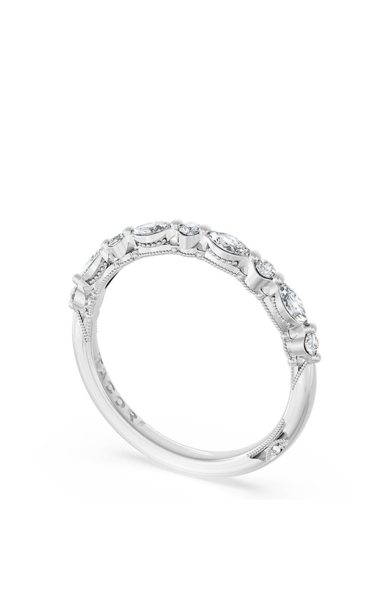 Marquise and Round Diamond Wedding Band, 2.20mm