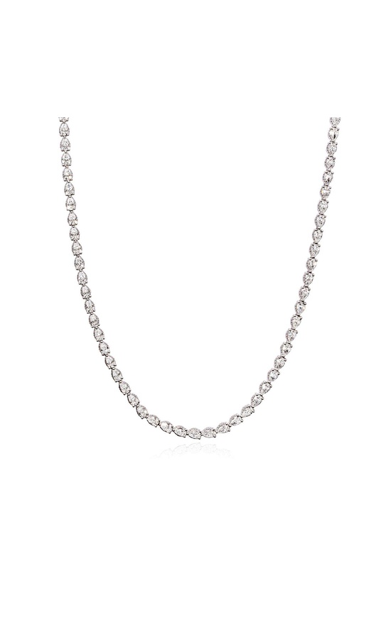 Pear Diamond Tennis Necklace Pear Diamond Tennis Necklace