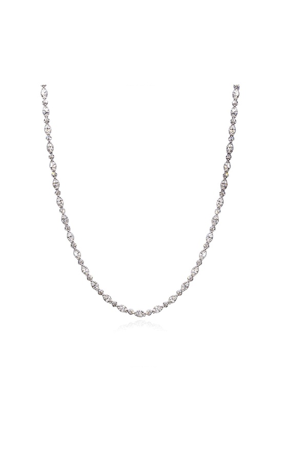 Mixed Diamond Tennis Necklace