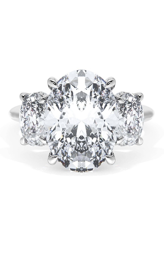 Oval 3-Stone Engagement Ring