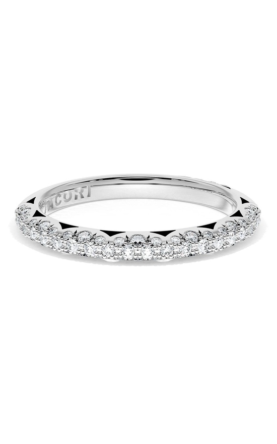 Pavé Diamond Wedding Band, 2.4mm