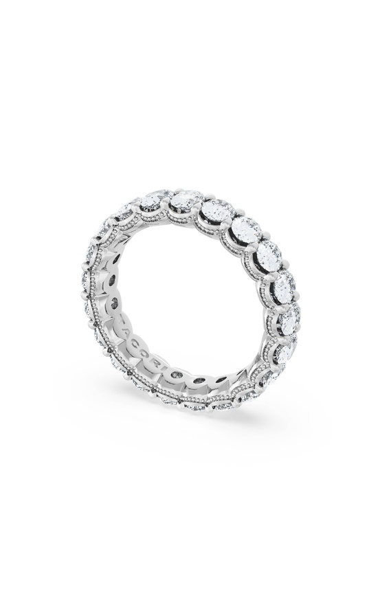 Oval Cut Diamond Eternity Band in 18kt White Gold