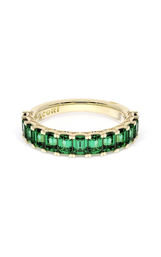 Emerald Cut Emerald Eternity Band in 18kt Yellow Gold