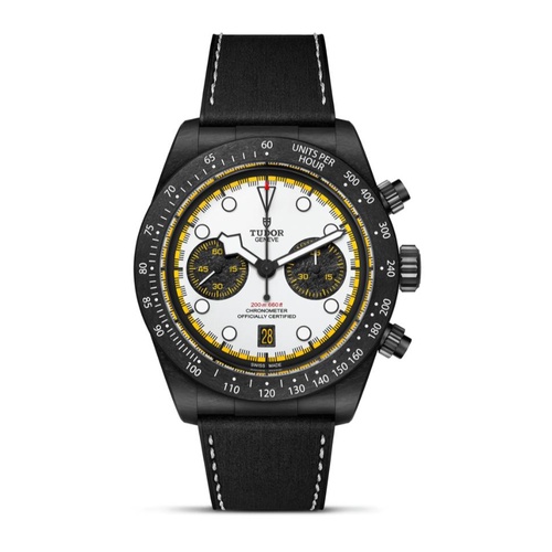 Black Bay Chrono 42mm Hybrid Leather-Rubber M79377KN-0003